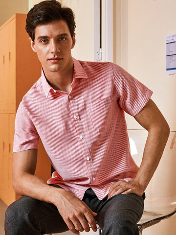 Men Plaid Print Button Up Shirt