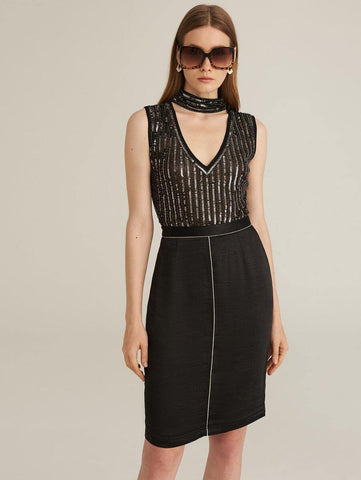 Premium Contrast Binding Skirt - takostyle