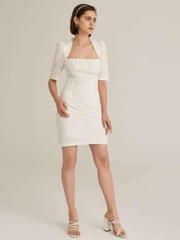 Premium Cutout Tie Back Split Hem Ruched Bust Schiffy Dress - takostyle