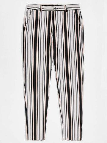 Men Slant Pocket Striped Pants