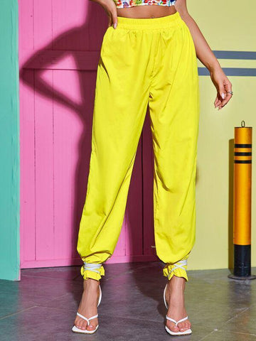 Elastic Waist Wide Leg Pants - takostyle