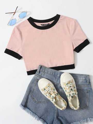 Crop Ringer Tee - takostyle