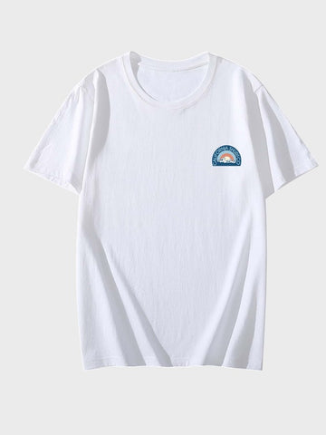 Men Sea And Letter Graphic Tee