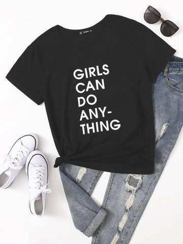 Slogan Graphic Tee - takostyle